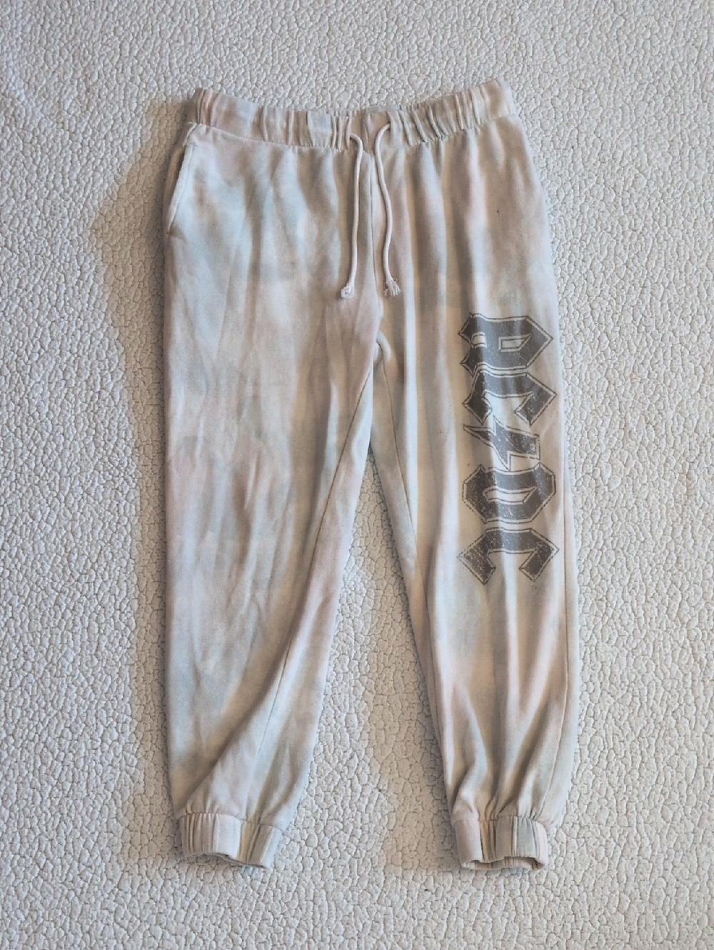 ACDC Tie Dye Grunge Distressed Joggers Style RockNRoll Band Sweatpants Cyberpunk